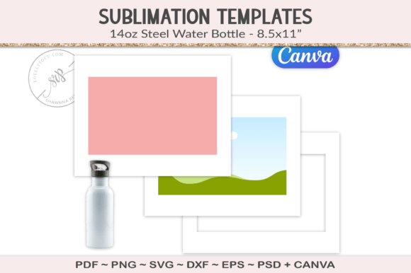 Download Water Bottle Wrap Sublimation Template - Water bottle Collection
