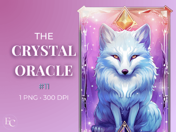 Download Snow Fox Tarot Oracle Card Sublimation - Premium Resources
