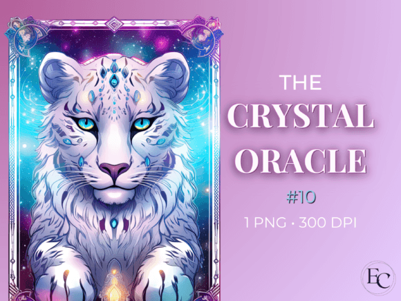 Download Snow Leopard Crystal Oracle Card Clipart - Premium Resources