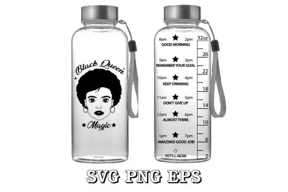 Download Black Queen Water Tracker Water Bottle - Water bottle Collection