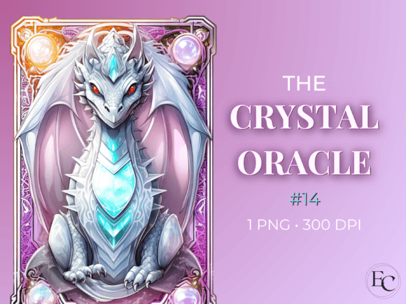 Download Dragon Crystal Oracle Tarot Card Clipart - Premium Resources