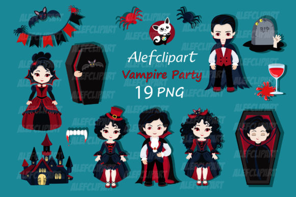 Download Vampire Party Digital Clip Art - Vampire Collection